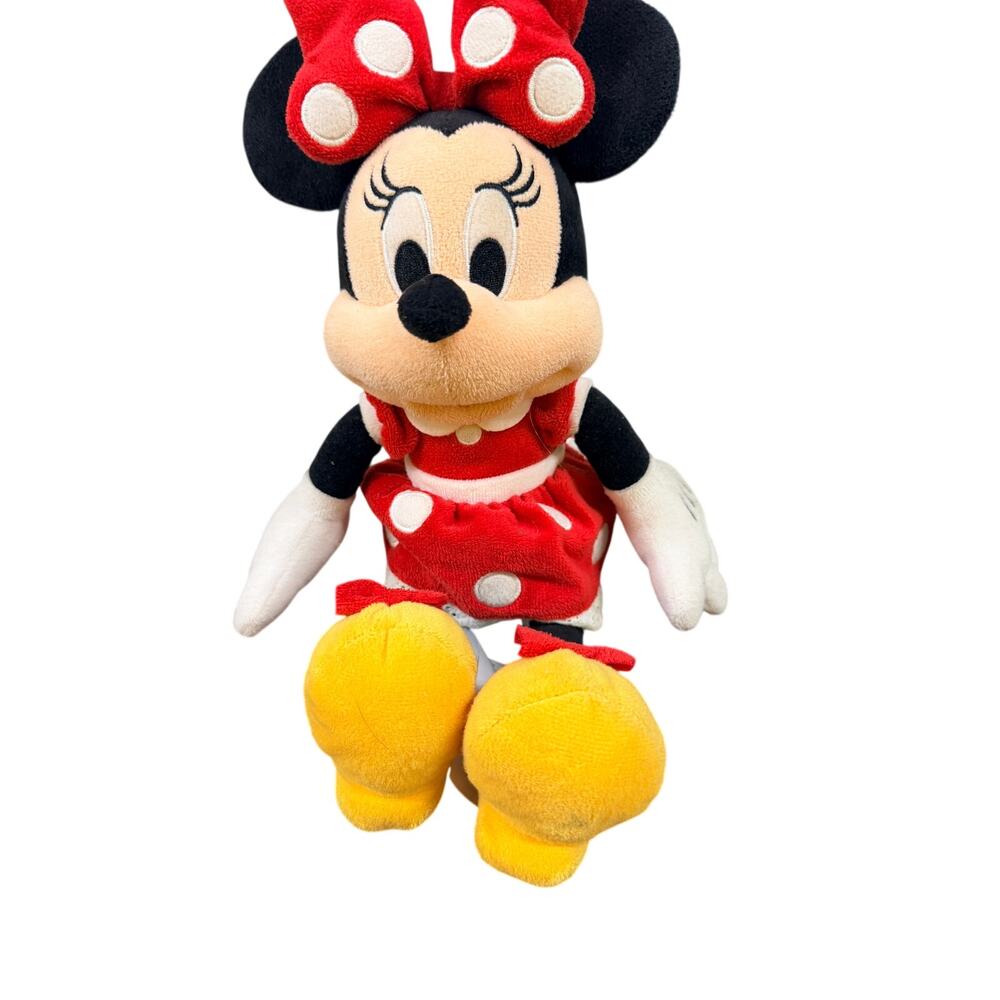Disney Minnie Mouse Plush Doll Classic Red Polka Dot Dress Toy 12 Inch